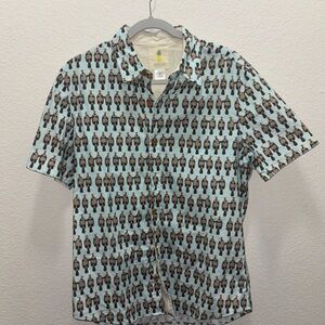 Hukilau Clothing Co. Men's Cotton Sea Otter Print Button-Up Shirt